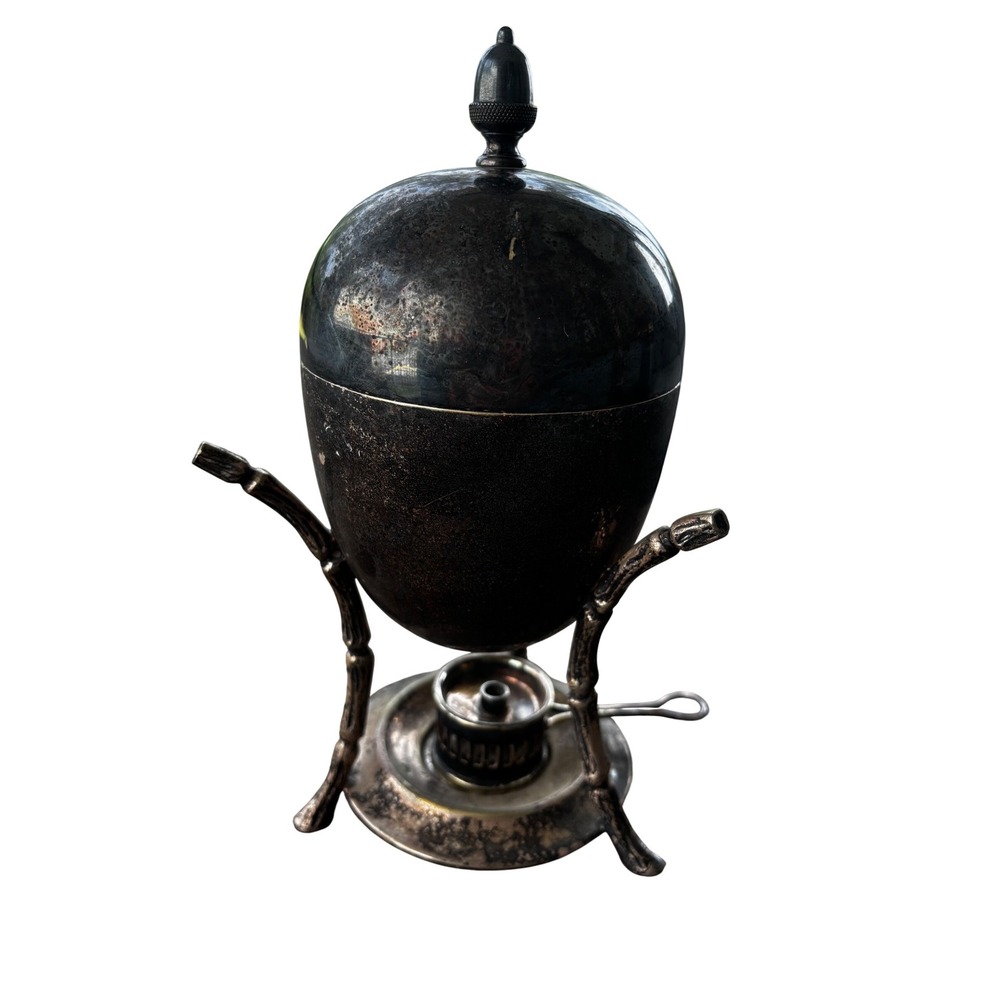 Antique Silver Plate Egg Coddler 3169 Silver Victorian Steampunk Decor Aesthetic